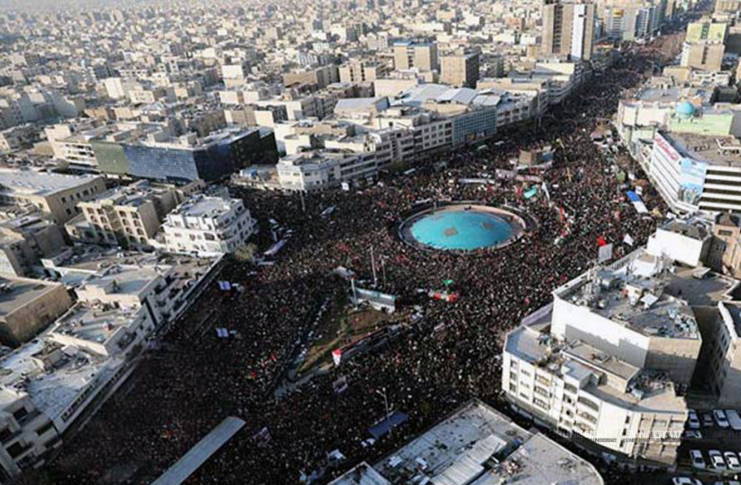 জেনারেল সোলাইমানির জানাযায় ৭০ লাখ মানুষ