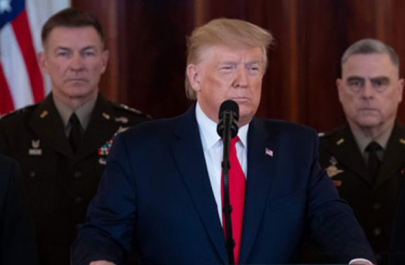 ইরানের ক্ষেপণাস্ত্র হামলার জবাবে যা বললেন ট্রাম্প