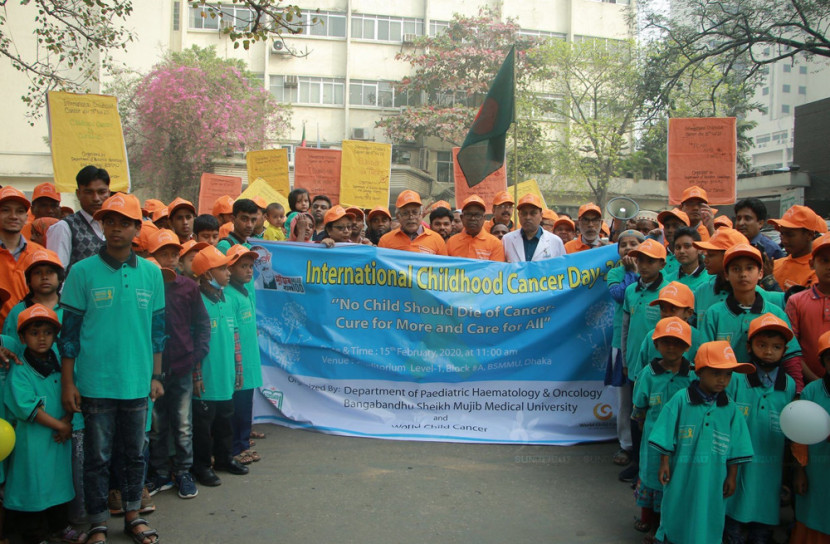 বিএসএমএমইউ’র দিনটি ছিল ৭০ ক্যান্সার জয়ী শিশুর