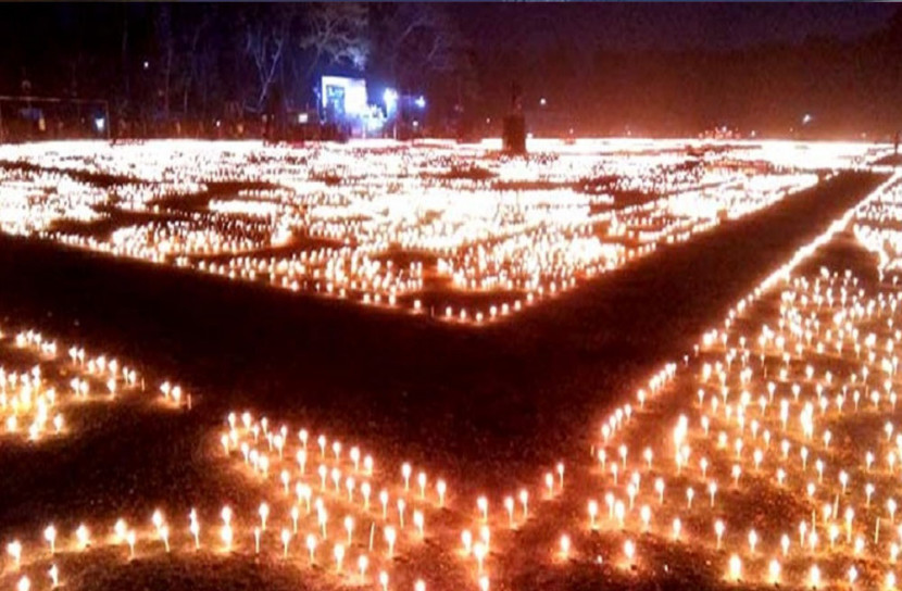 নড়াইলে লাখো প্রদীপে ভাষা শহীদদের স্মরণ