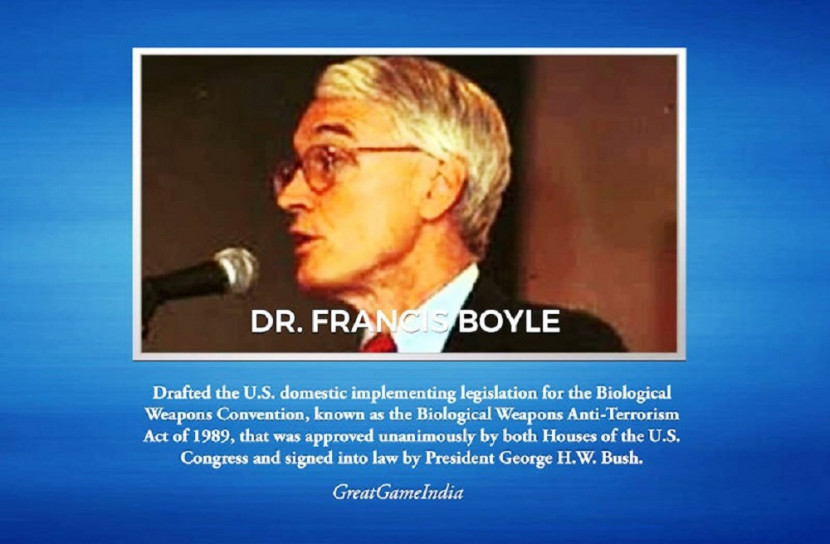 'করোনা'  রাসায়নিক মারণাস্ত্র, ভাইরাস নয় - ফ্রান্সিস বয়েল