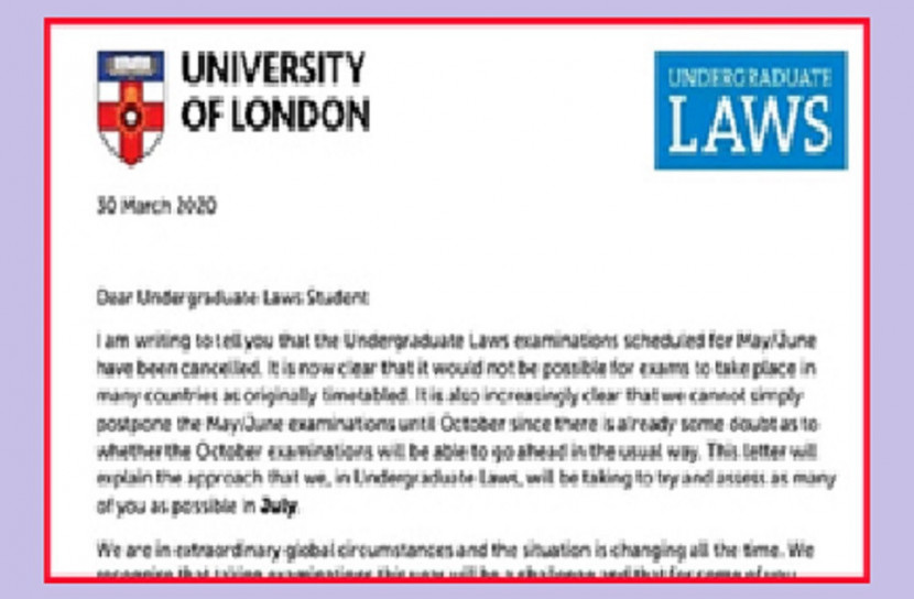 ব্রিটিশ কাউন্সিলের আন্ডার গ্রাজুয়েট ল’ পরীক্ষা বাতিল