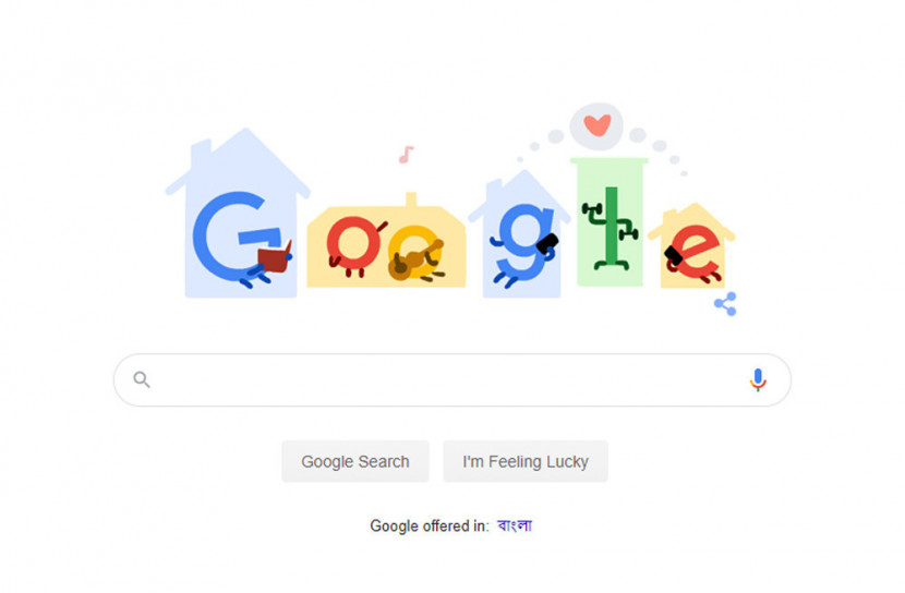 গুগল ডুডলেও ঘরে থাকার বার্তা