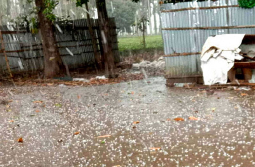 দুপুরে তেঁতুলিয়ায় শিলাবৃষ্টি