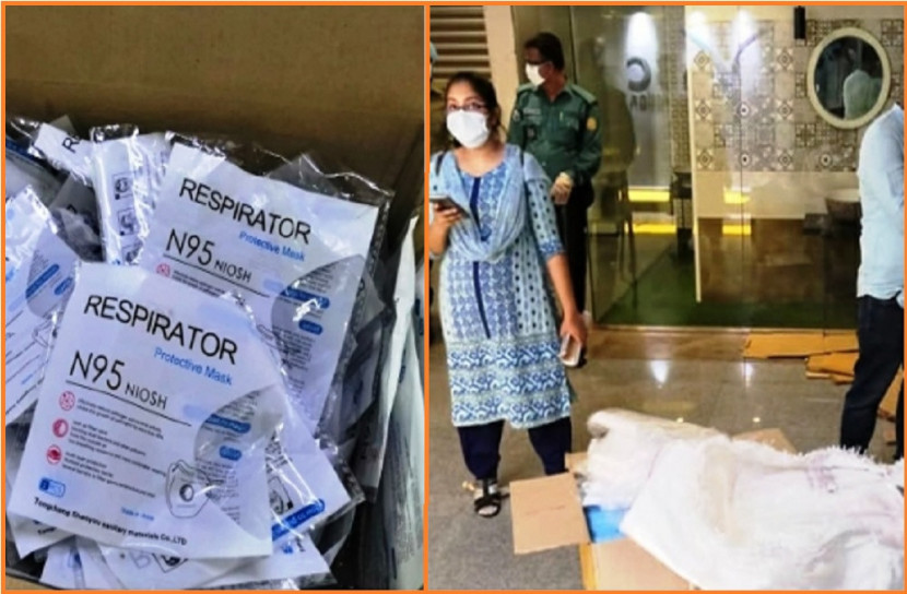 বাংলামোটর থেকে মাস্ক ও কিট উদ্ধার, গ্রেফতার চারজন