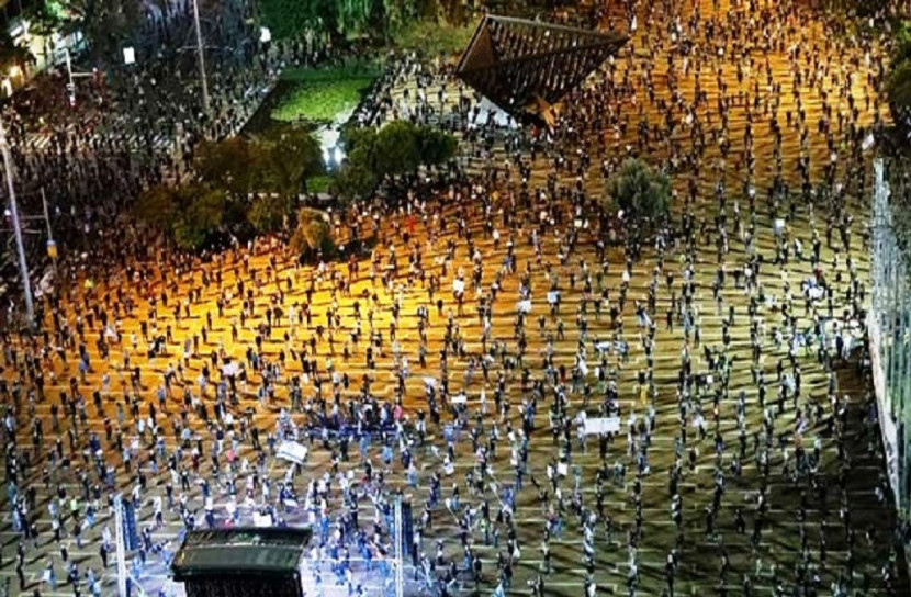 করোনার মধ্যেও ইসরাইলে বিক্ষোভ