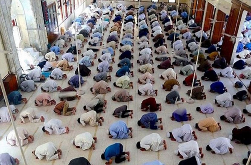 এক মাস পরে মসজিদে জুমার নামাজ আদায়