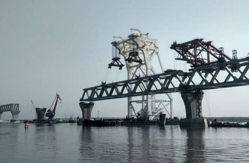 পদ্মা সেতুর সাড়ে ৪ কিলোমিটার দৃশ্যমান