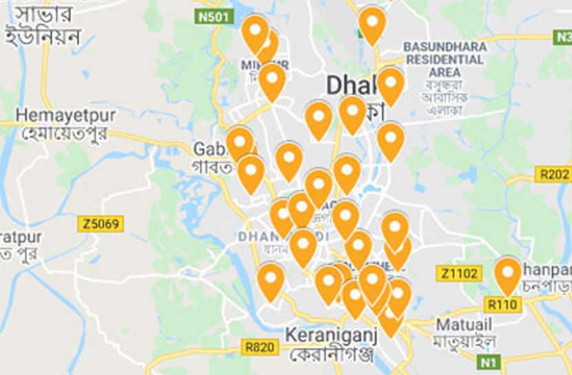 ঢাকার ৩৮ এলাকা আংশিক লকডাউন ঘোষণা