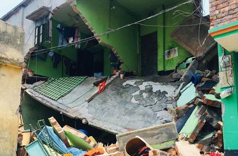 আশুলিয়ায় গ্যাস সিলিন্ডার বিস্ফোরণে ভবনে ধস, দগ্ধ ৭