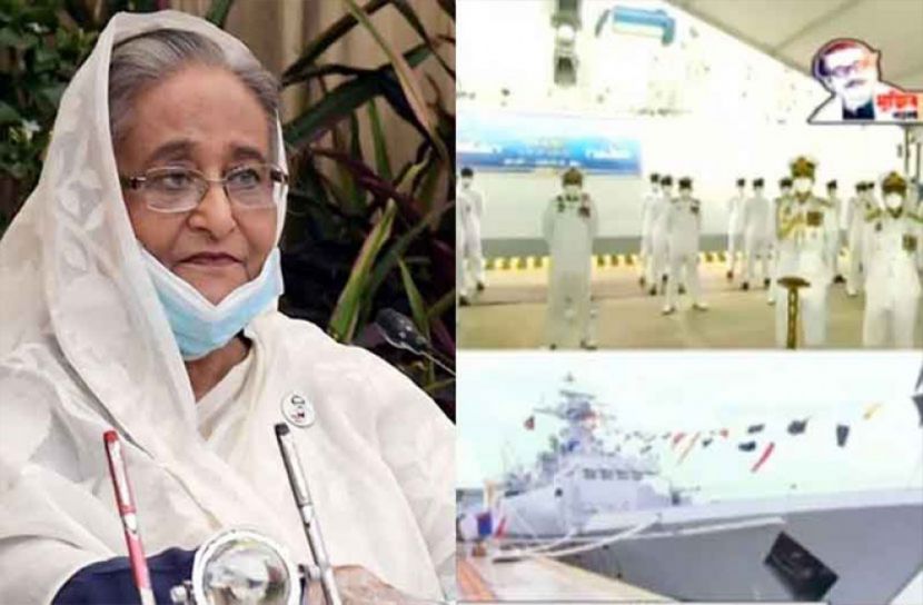 'সংগ্রাম', যুদ্ধজাহাজ, কমিশনিং, উদ্বোধন, করলেন, প্রধানমন্ত্রী,