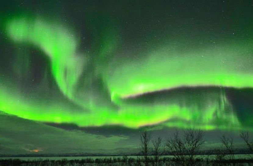 আকাশে, রহস্যময়, সবুজ, আলো,!,