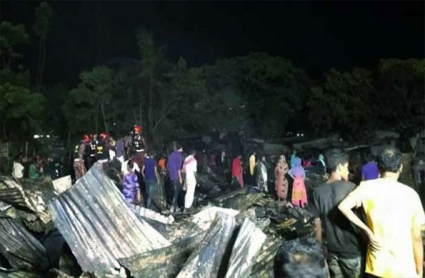 করোনাকালে, আগুনে, ঘরহারা, ৪০, পরিবার,