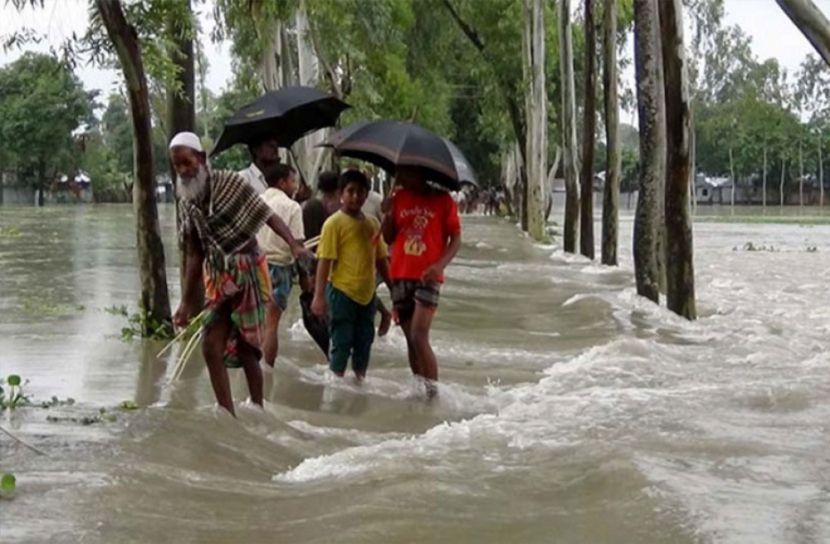 ব্রহ্মপুত্রের, পানিতে, ২০, গ্রাম, প্লাবিত,