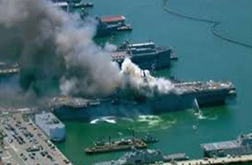 মার্কিন বিমানবাহী রণতরীতে অগ্নিকাণ্ড, আহত ২২