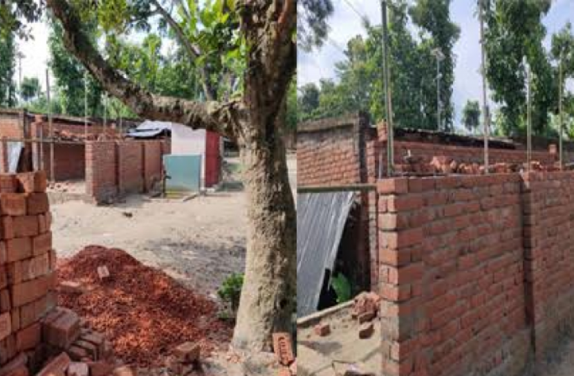 চৌগাছায় মাদ্রাসার জমিতে আ.লীগ নেতার ঘর নির্মাণ