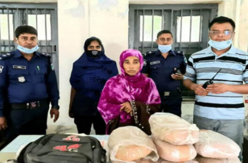 ৭ কেজি গাঁজাসহ নারী আটক