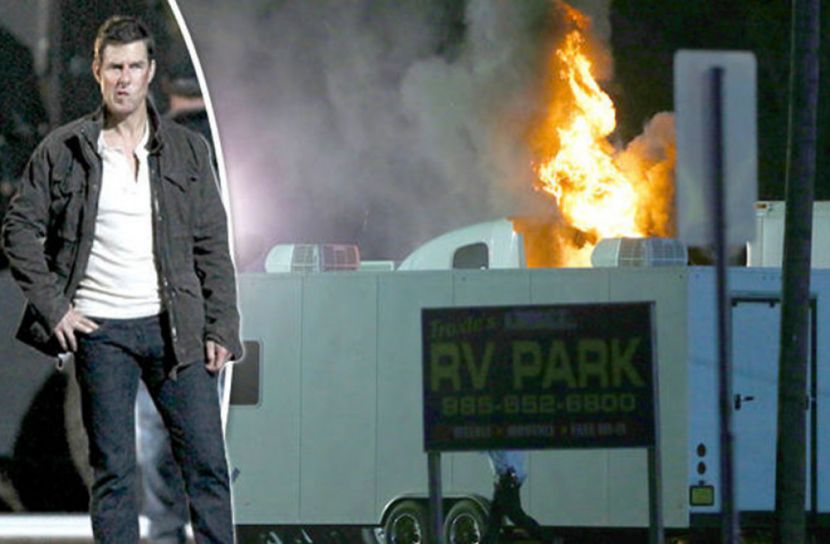 টম ক্রুজের শুটিং সেটে আগুন