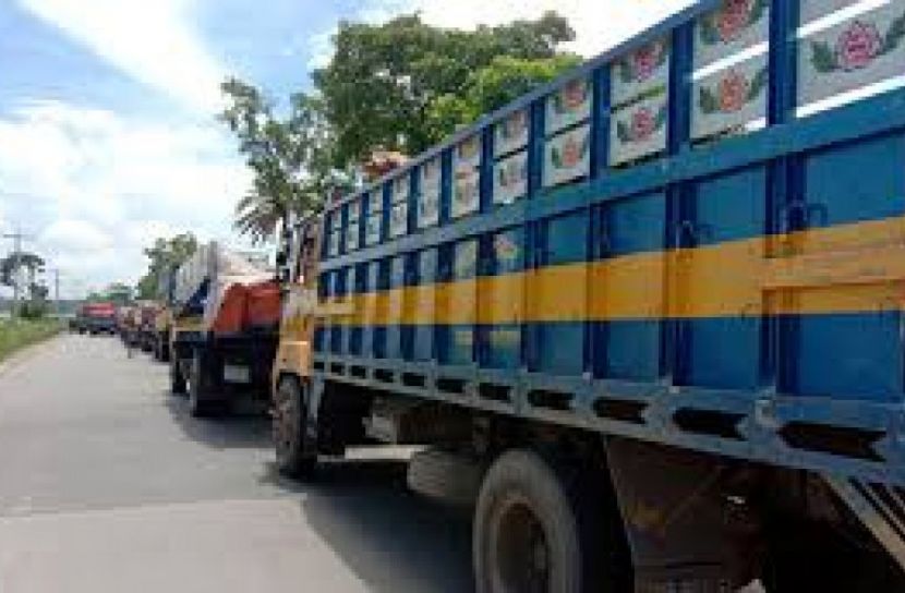 দুই ঘাটে ফেরি চলাচল বন্ধ থাকায় চাপ বেড়েছে পাটুরিয়ায়