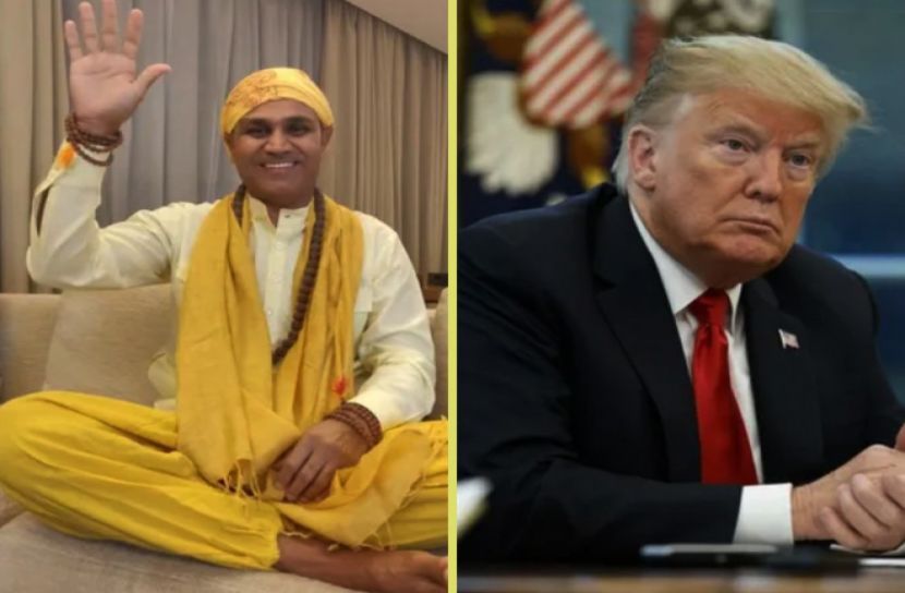 ট্রাম্পের আরোগ্য কামনায় শেবাগের আরাধনা