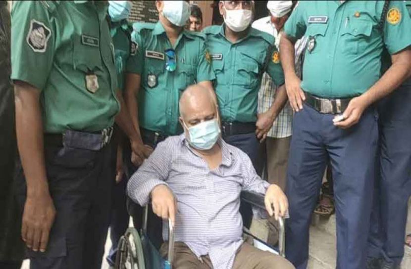 হুইল চেয়ারে করে আদালতে জি কে শামীম