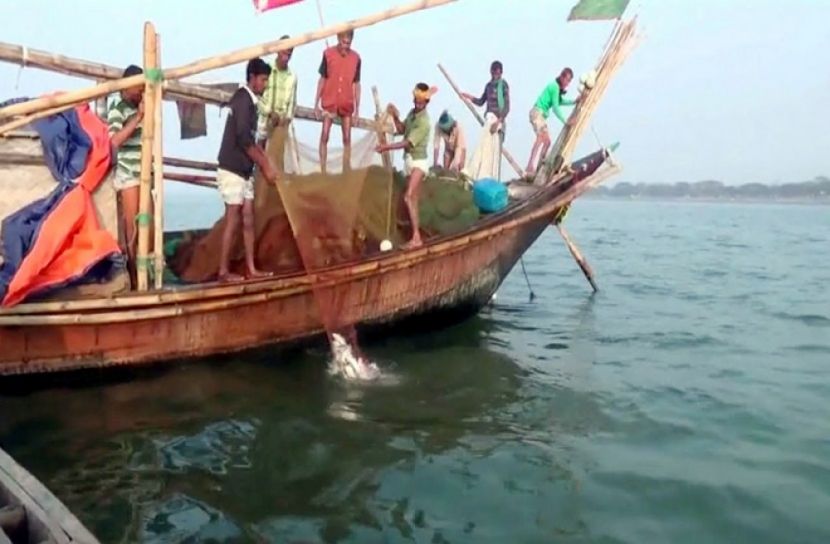 ঝালকাঠিতে ৩১ হাজার মিটার জাল ও ১১ মাছ ধরার নৌকা আটক