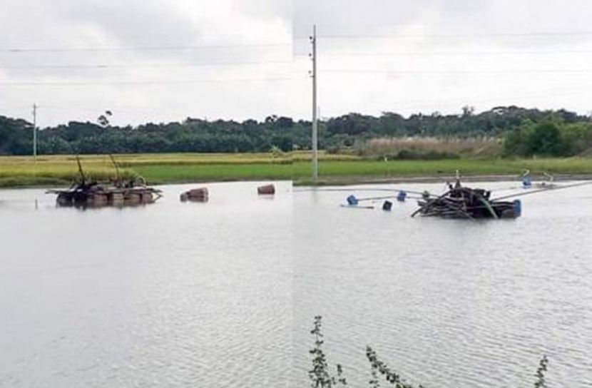 বোয়ালমারীতে বালু দিয়ে ফসলি জমি ভরাট, প্রশাসন নিরব