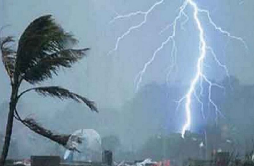 বৃষ্টি অথবা বজ্রবৃষ্টিসহ ঝড়ো হাওয়ার পূর্বাভাস