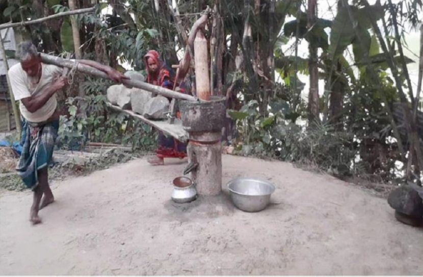 সরিষার ঘানি টেনে জীবিকা অর্জন করছেন স্বামী-স্ত্রী