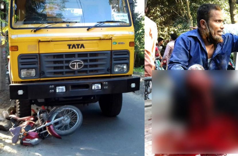 সাতক্ষীরায় বালু বোঝাই ট্রাকের চাকায় হারালেন ব্যবসায়ী