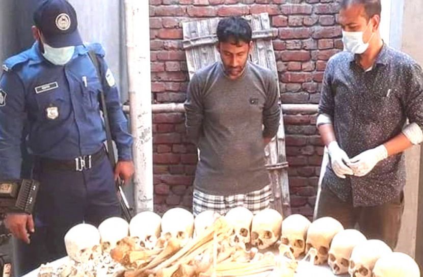 ময়মনসিংহে ১২টি মাথার খুলিসহ দুই বস্তা হাড় উদ্ধার