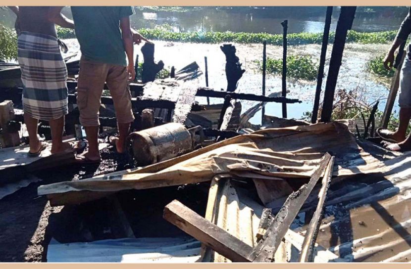 কোটালীপাড়ায় অগ্নিকান্ডে ৩টি দোকান ভস্মীভূত