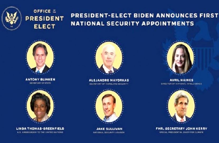 আনুষ্ঠানিকভাবে সম্ভাব্য বাইডেন মন্ত্রিসভার ৬ সদস্যের নাম ঘোষণা