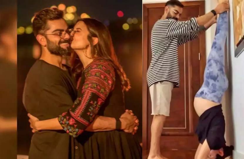 আনুশকাকে ব্যায়ামে করছেন কোহলি