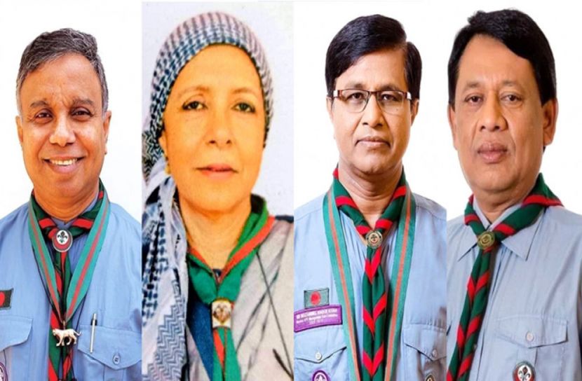 স্কাউটসে’র প্রধান জাতীয় কমিশনার মোজাম্মেল হক খানসহ নির্বাচিতরা