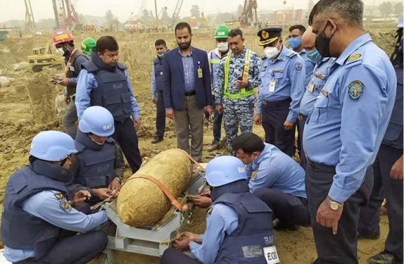 আবারও শাহজালালে ২৫০ কেজির বোমা উদ্ধার