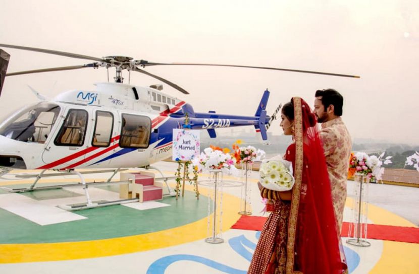 নববধূর জন্য সাইমনের বাড়ির ছাদে হেলিকপ্টার!