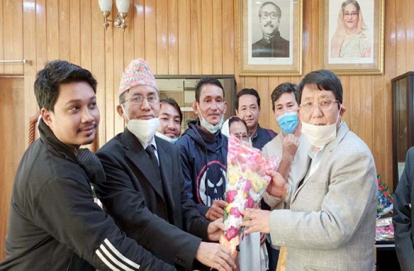 রাঙামাটি পার্বত্য জেলা পরিষদ চেয়ারম্যানের সঙ্গে সৌজন্য সাক্ষাৎ