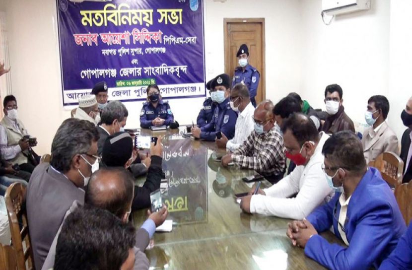 গোপালগঞ্জে জনবান্ধব পুলিশিং কার্যক্রমে অপরাধ দমন করা হবে