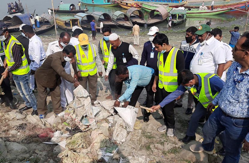 মেঘনা নদী দখল ও দূষণমুক্ত করতে অভিযান