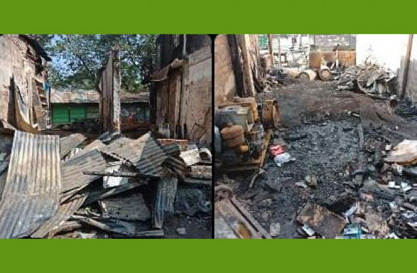 দাগনভূঞায় আগুনে ৪ দোকান পুড়ে ছাই