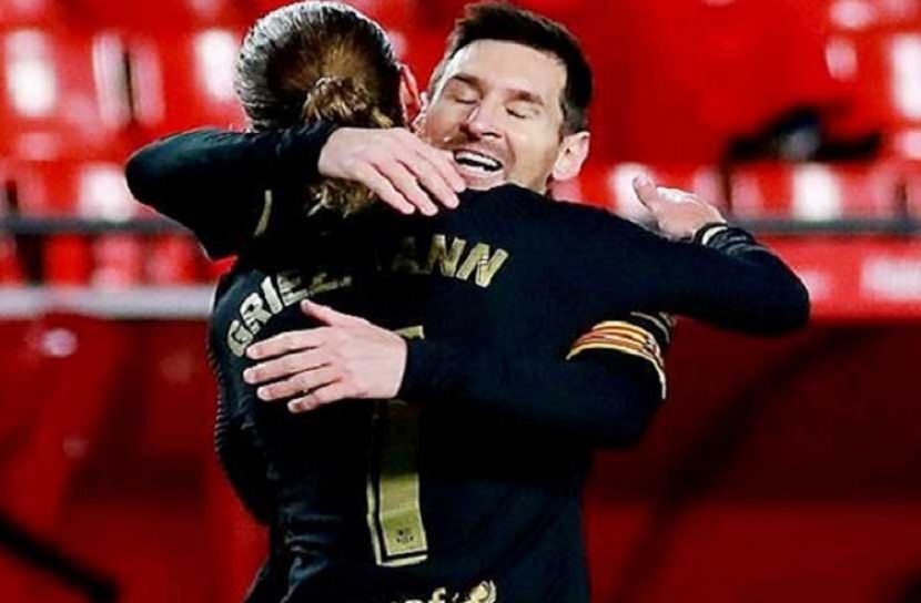 মেসি-গ্রিজম্যানের জোড়া গোলে জয় পেলো বার্সার