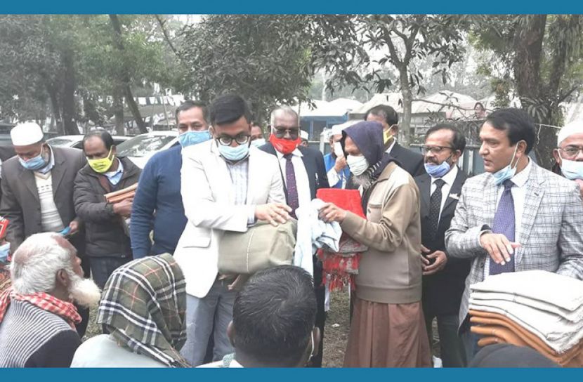 শরীয়তপুরে প্রবীণ হিতৈষী সংঘের উদ্যোগে শীতবস্ত্র বিতরণ