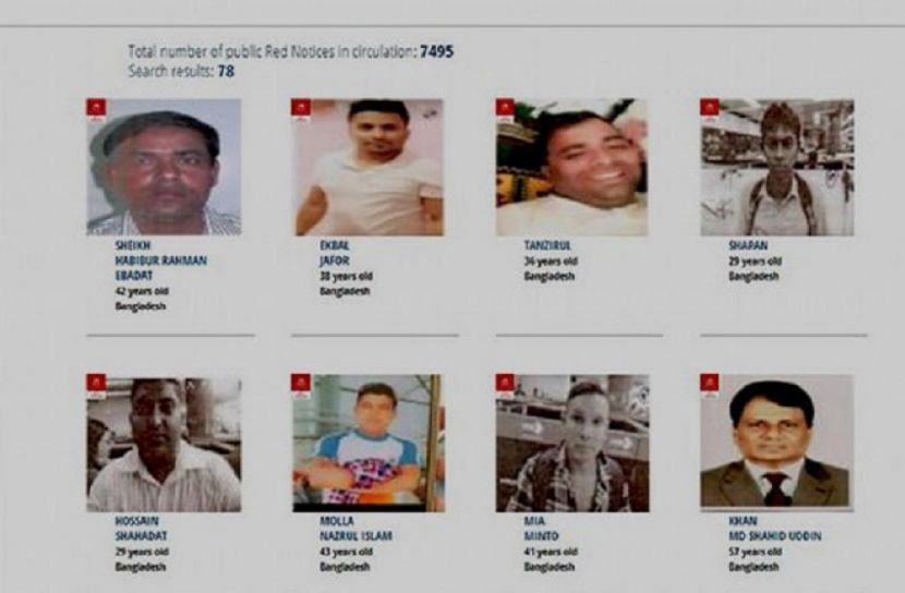 এবার ৭৮ বাংলাদেশির বিরুদ্ধে ইন্টারপোলের রেড এ্যালার্ট