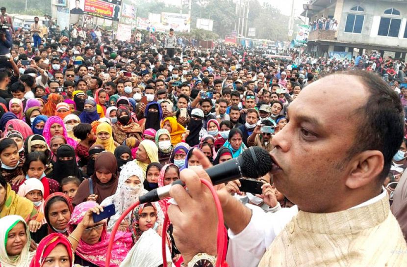 ঘোড়াশালে মেয়র প্রার্থীর গণসংযোগ