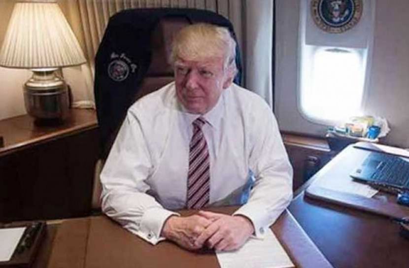 বিমানে বসে বাইডেনের অভিষেক দেখলেন ট্রাম্প