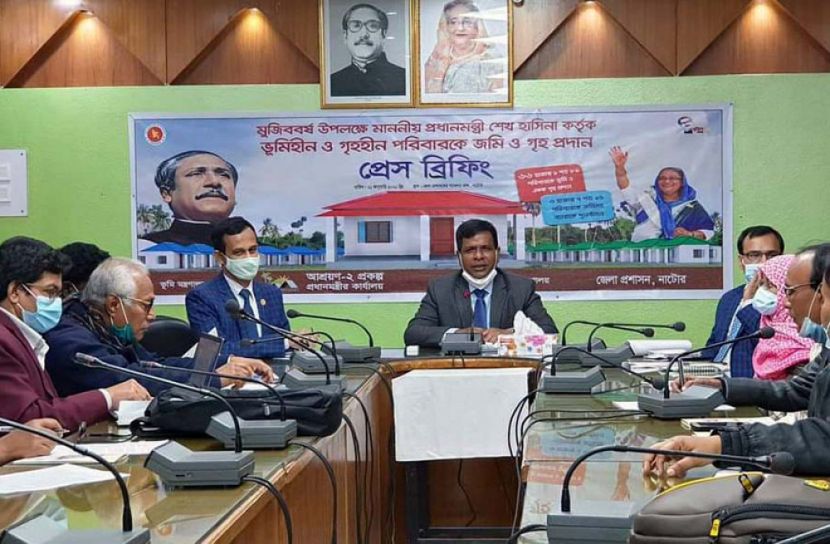 নাটোরে ভূমিহীন ও গৃহহীনদের জন্য প্রস্তুত ৫৫৮টি পাকা ঘর