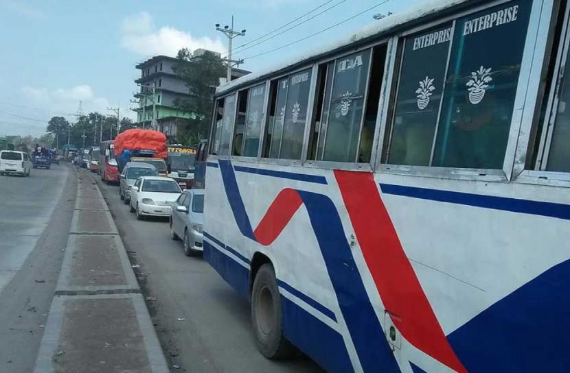 ঢাকা-টাঙ্গাইল মহাসড়কে যান চলাচল স্বাভাবিক