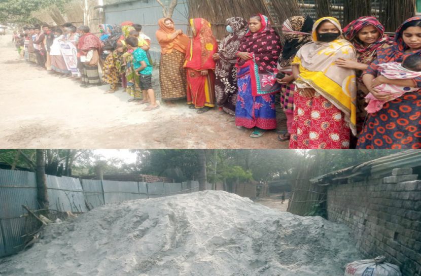 গাংনীতে রাস্তা দখল, আবদ্ধ অর্ধশত পরিবার