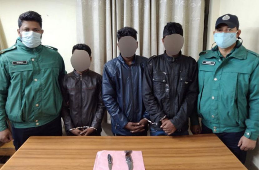 সিলেটে আটক ৩ ছিনতাইকারী কারাগারে